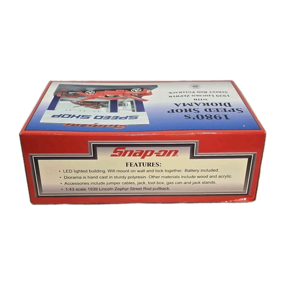 Snap-on 1980s Speed Shop Diorama NIB 1:43‎ Lincoln Zephyr Vintage